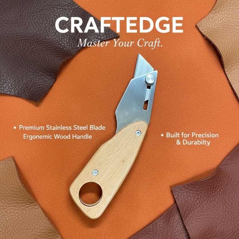 Leatherwork Knives - Trapezoid Stainless Steel Leather Cutting Knife