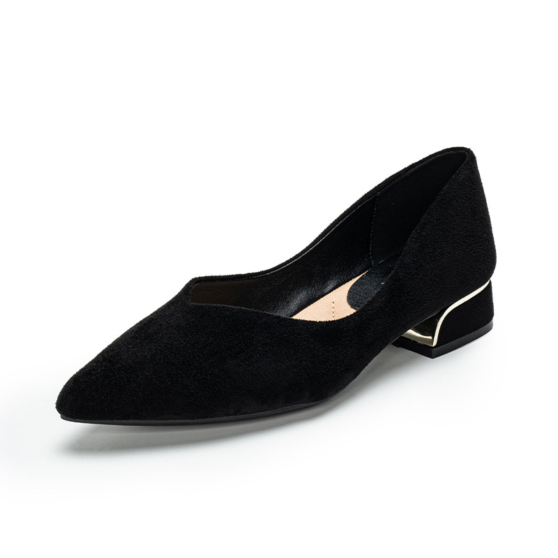 Women's Pointed Toe Simple Chu - Leather Work Heels recension och pris