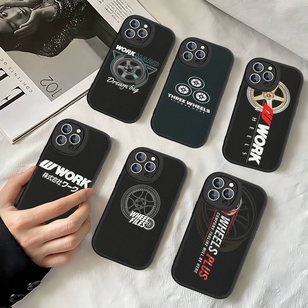 Work Wheels Leather Phone Case - Leather Work Quotes recension och pris