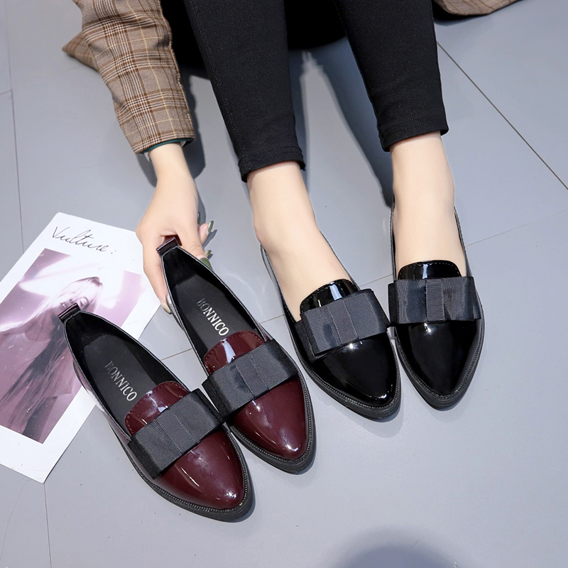 Black/ Wine Red Patent Leather - Leather Work Heels recension och pris