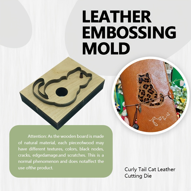 Leather Cutting Stamp Tool Cat - Leatherwork Embossing recension och pris