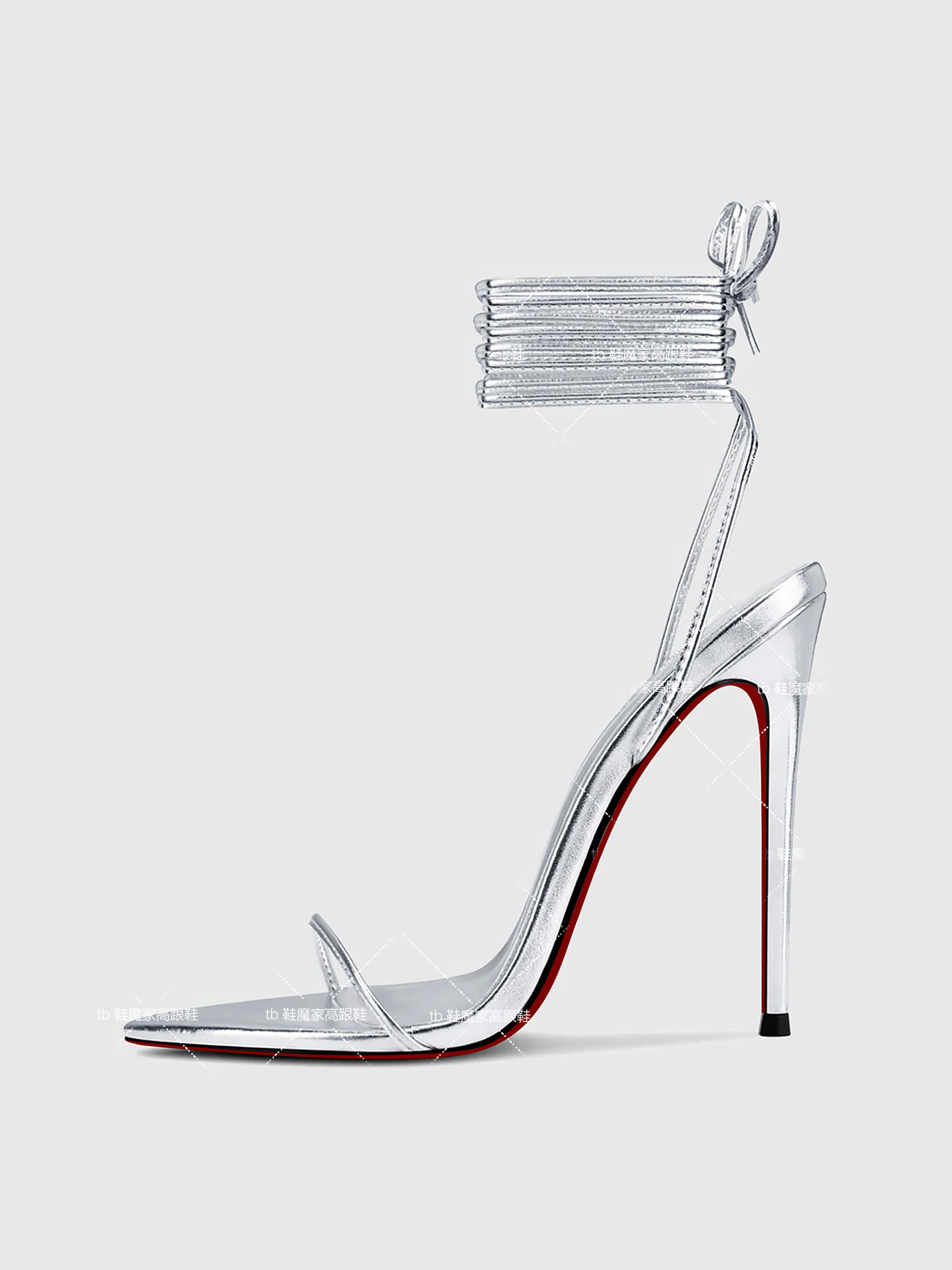 New 12cm Pointed Thin Cross St - Leather Work Heels recension och pris