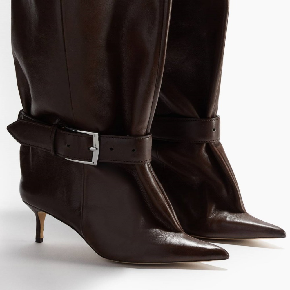Women Pointed Toe Kitten Heel  - Leather Work Dress recension och pris