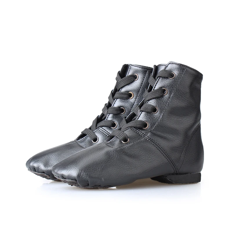 PU Leather Jazz Boots Male Fem - Leather Work Heels recension och pris