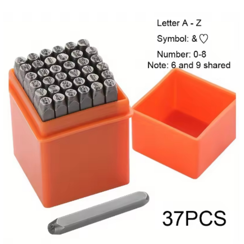 37Pcs 3mm Number & Letter Stam - Leatherwork Art recension och pris