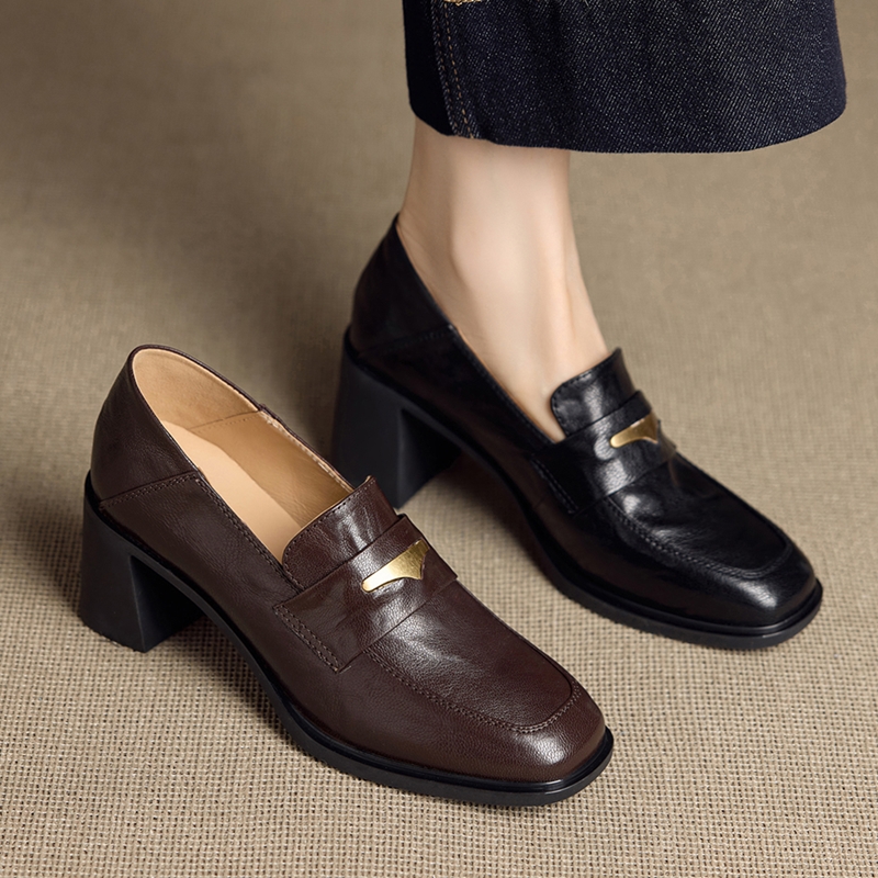 AIYUQI Women's Loafers Thick-s - Leather Work Dress recension och pris