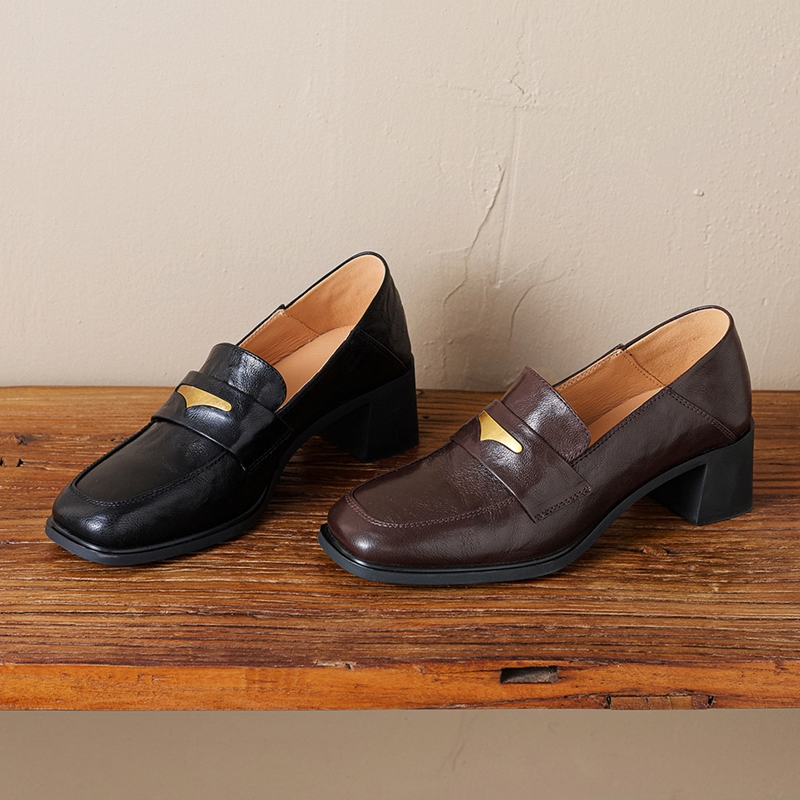 AIYUQI Women's Loafers Thick-s - Leather Work Dress recension och pris