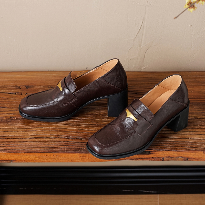 AIYUQI Women's Loafers Thick-s - Leather Work Dress recension och pris