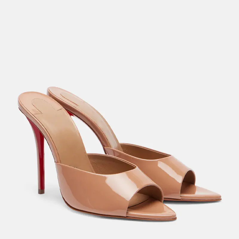 Shoes for Women New Pointed Op - Leather Work Heels recension och pris