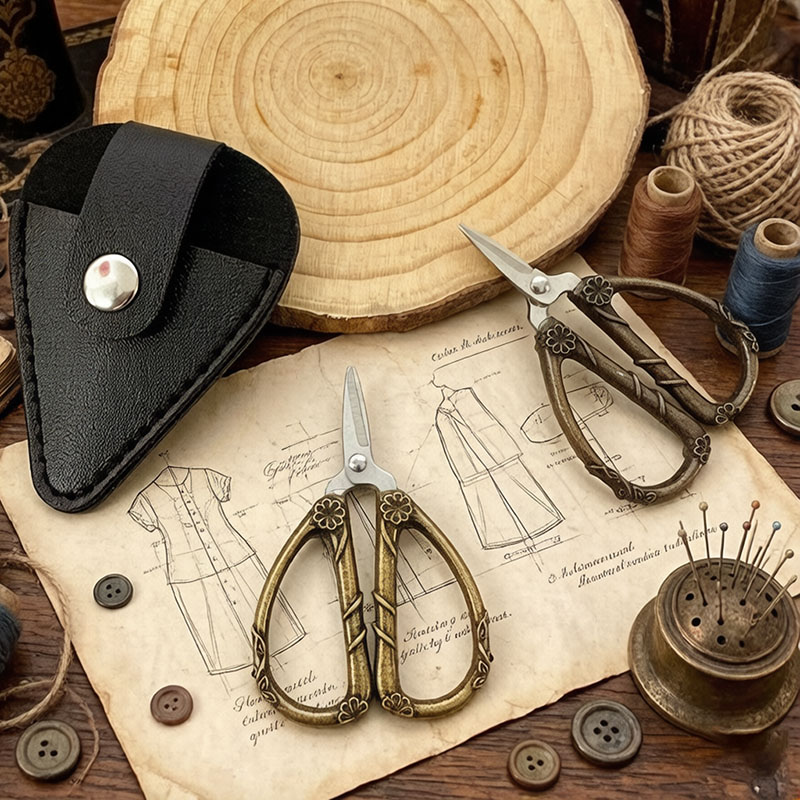 Mini Vintage Scissors Stainles - Leatherwork Art recension och pris