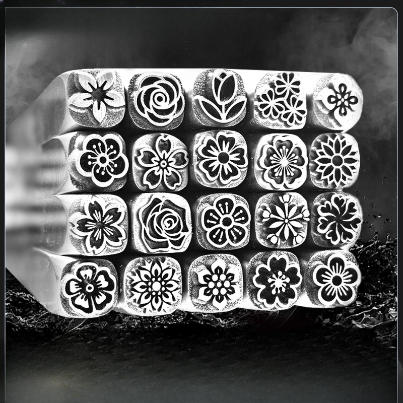 5/7mm Flower Pattern Metal Sta - Leatherwork Embossing recension och pris