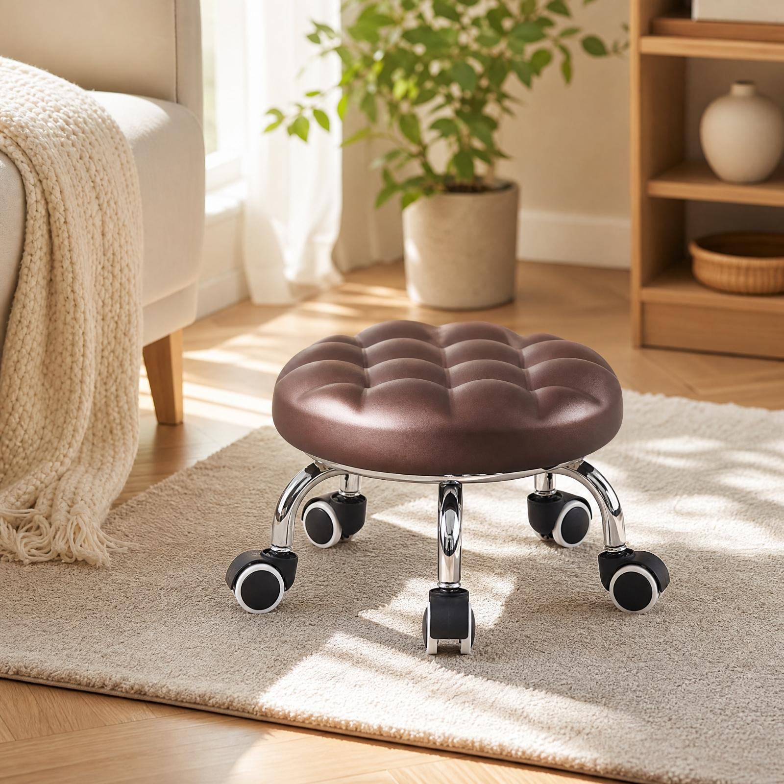 Backless Rolling Stool for Chi - Leatherwork Art recension och pris