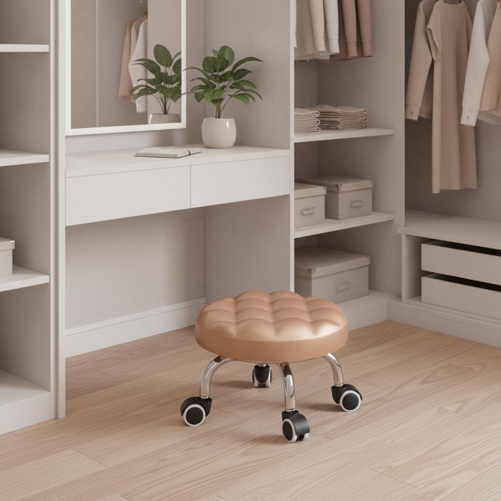 Backless Rolling Stool for Chi - Leatherwork Art recension och pris