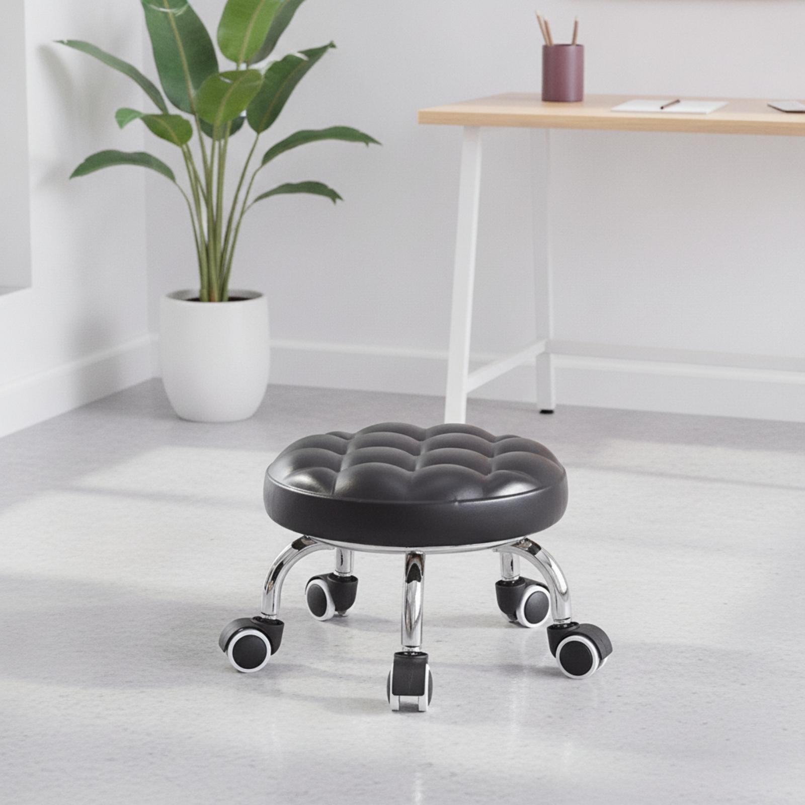 Backless Rolling Stool for Chi - Leatherwork Art recension och pris