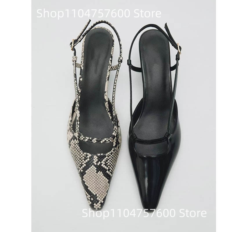 Women's Slingback Pointed Toe  - Leather Work Dress recension och pris