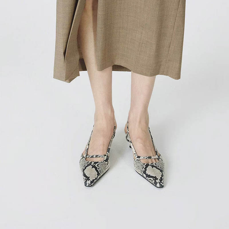 Women's Slingback Pointed Toe  - Leather Work Dress recension och pris